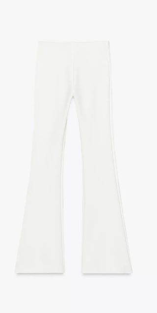 Pantalones Zara acampanados blancos