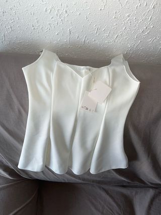 Pantalón y top blanco Zara talla M (talla menos)