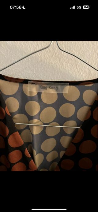 Vestito/camicia lunga King Kong pois