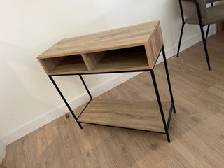 Mueble recibidor madera y metal