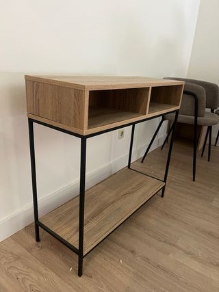 Mueble recibidor madera y metal