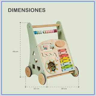 Andador Montessori bebé madera