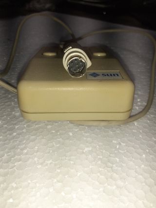 Ratón Sun Vintage 3 Botones Beige
