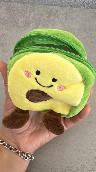 Monedero aguacate peluche