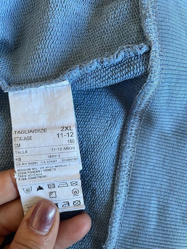 Felpa con zip Asterix Sisley 11/12 anni