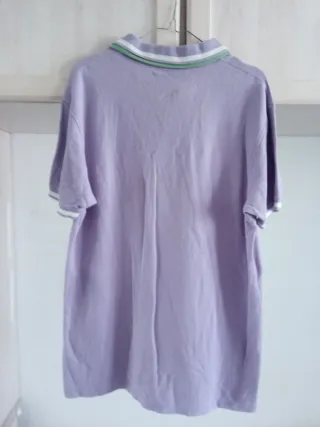 Polo Cortefiel Manga Corta Morado