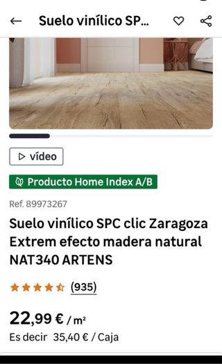 3 paquetes Suelo vinílico Artens RIGID Zaragoza