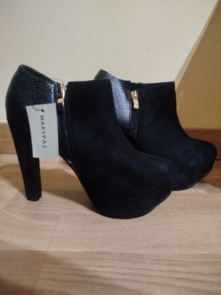 Botines MARYPAZ negros tacón plataforma