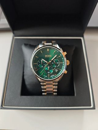 Orologio BOSS Cronografo Uomo Verde Oro