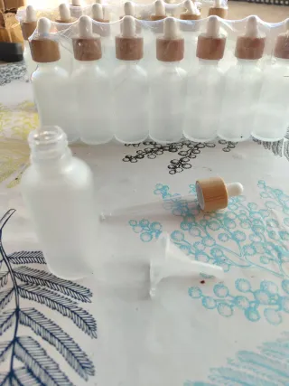 Botellas vidrio esmerilado con cuentagotas