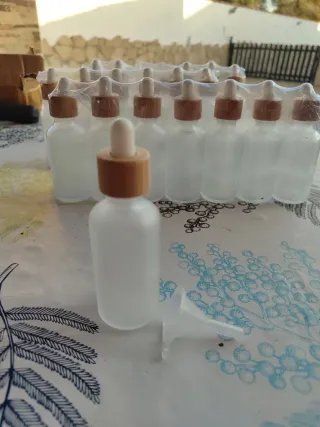 Botellas vidrio esmerilado con cuentagotas