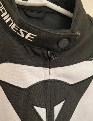 Cazadora Moto Dainese Cordura Negra/Blanca