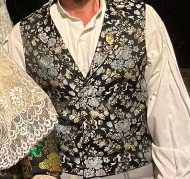 Chaleco de vestir estampado floral hombre