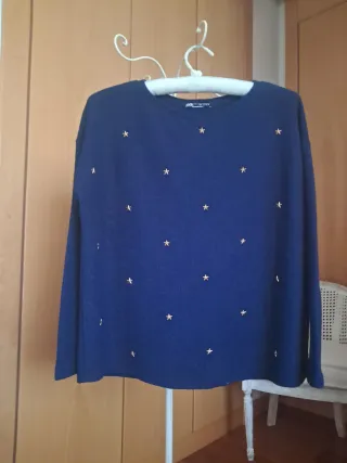 Jersey Zara estrellas doradas Talla L