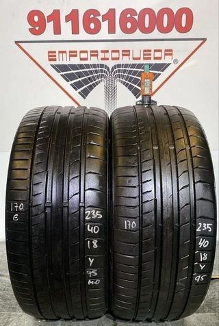 235 40 18 Y CONTINENTAL RUEDA AL 90% VIDA UTIL