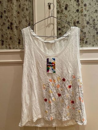 Camiseta Desigual Talla M Flores