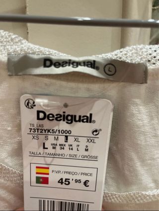 Camiseta Desigual Talla M Flores