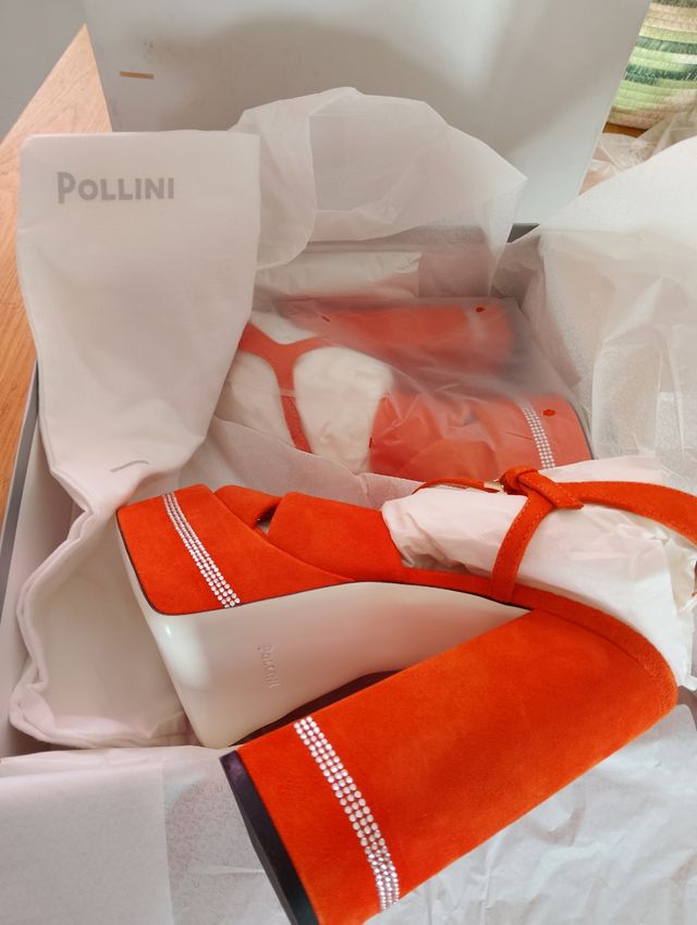 Scarpe Pollini rosse donna num 38 nuove imballate