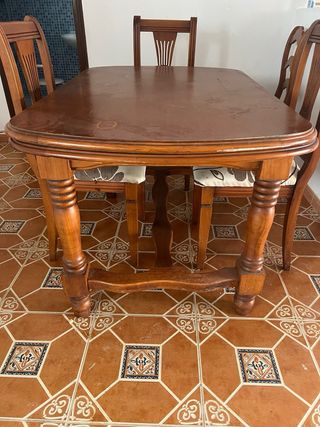 Mesa Comedor Extensible Madera Maciza