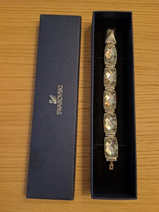 Pulsera Swarovski 5 eslabones plata