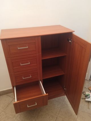 Mueble 5 cajones y armario madera perfecto estado