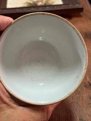 Tazón chino Famille Rose S. XIX