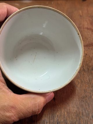 Tazón chino Famille Rose S. XIX