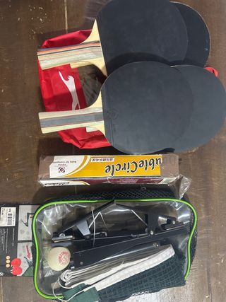 Set Palas Ping Pong y Bolsa Roja