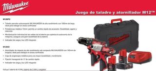 NUEVO: Taladro + atornillador Milwaukee
