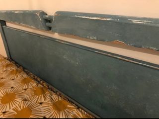 Cabecero de cama azul vintage