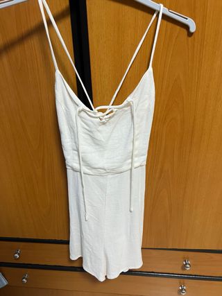 Mono blanco tirantes cruzados