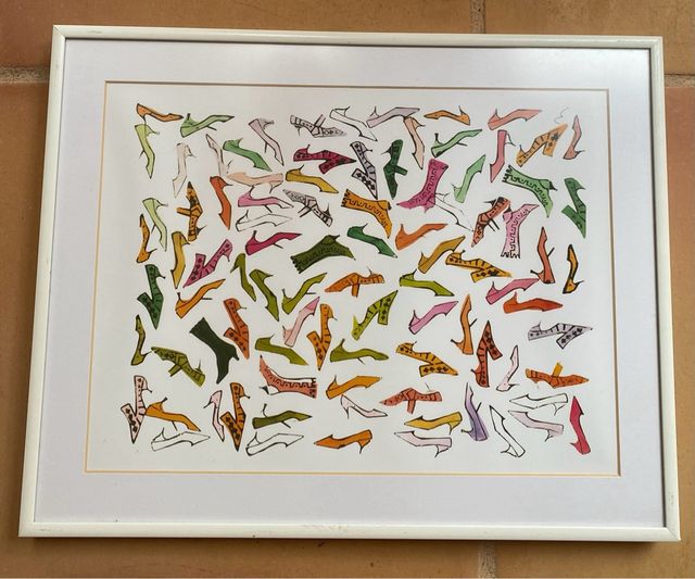 cuadro enmarcado de Andy Warhol “Shoes” de  1980