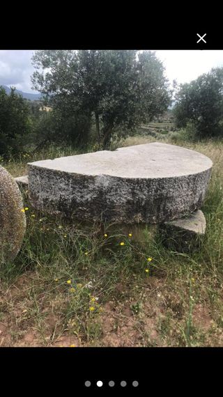 Molino de aceite granito antiguo completo