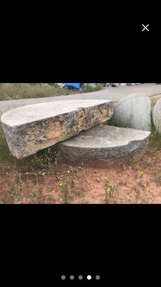 Molino de aceite granito antiguo completo