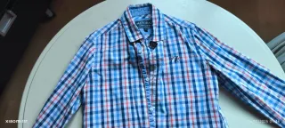 Camisa Mayoral cuadros azul y rojo. Talla 12 