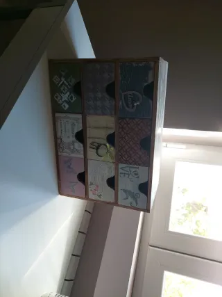 Cajonera pino natural hecha a mano. Regalo papel 