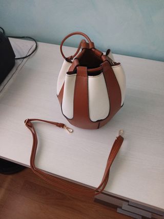 Bolso NUEVO marrón y beige