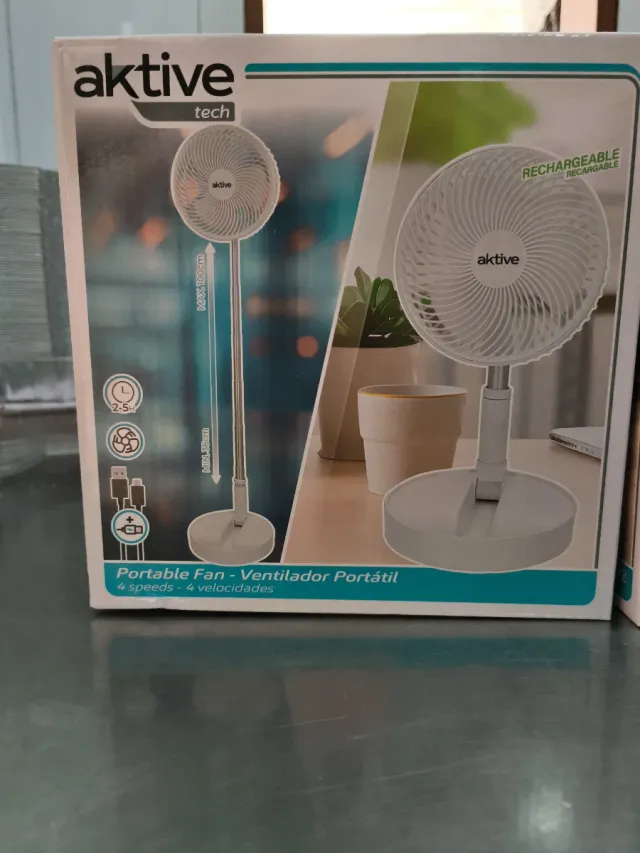 Ventilador Portátil Aktive Tech Recargable