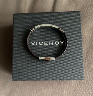 Pulsera Viceroy Hombre Cuero y Plata