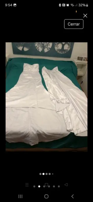 Vestido de Novia Blanco con Abertura