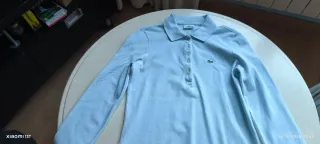 Polo manga larga Lacoste azul.Para niño 10/12 años