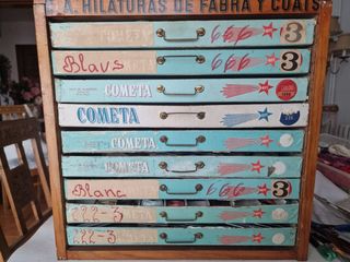 Costurero antiguo años 50 Fabra y Coats