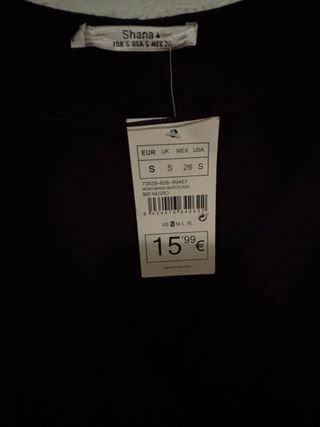 Vestido elegante Shana negro talla S