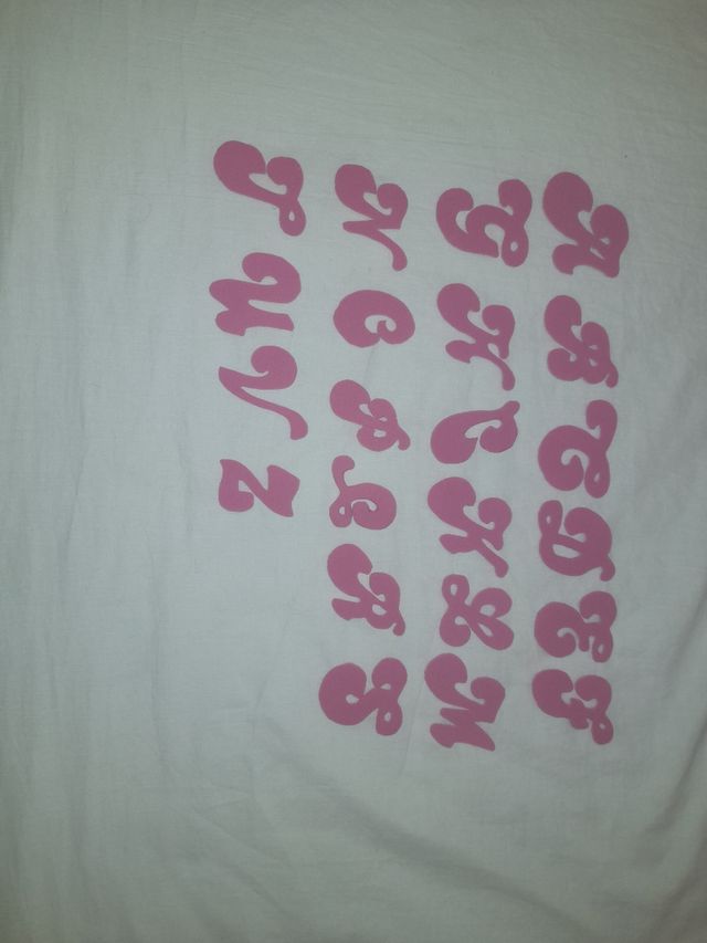 Alfabeto Gomma Eva Barbie Rosa