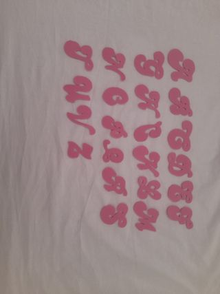 Alfabeto Gomma Eva Barbie Rosa