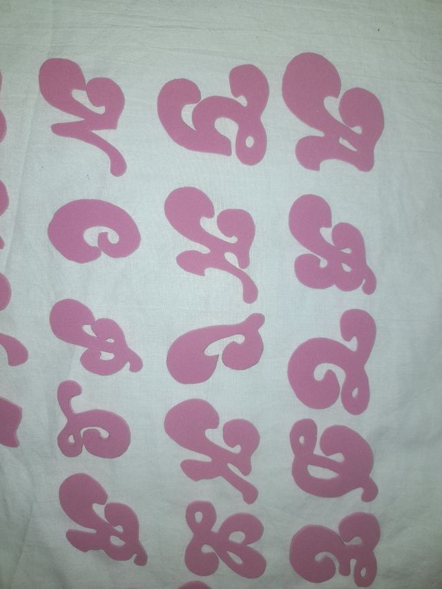 Alfabeto Gomma Eva Barbie Rosa