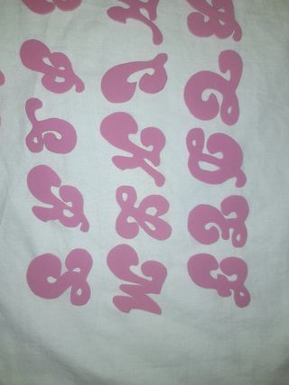 Alfabeto Gomma Eva Barbie Rosa