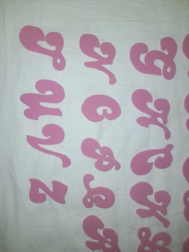 Alfabeto Gomma Eva Barbie Rosa