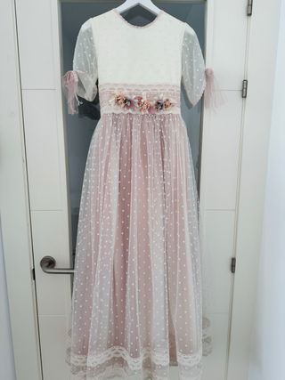 Vestido comunión Aire Barcelona rosa/blanco