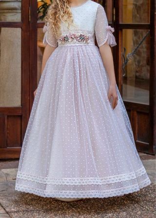 Vestido comunión Aire Barcelona rosa/blanco
